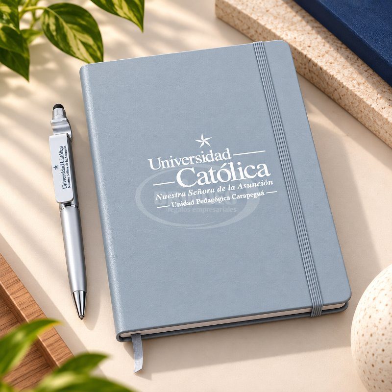 Bloc de Notas Personalizado con Serigrafia para Universidad Católica de Asunción